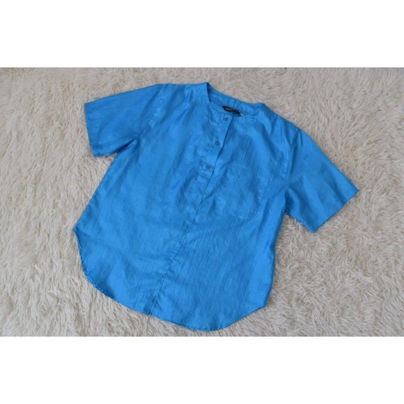 Vintage 80s Pullover Polyester Blouse size‎ M - Picture 7 of 10